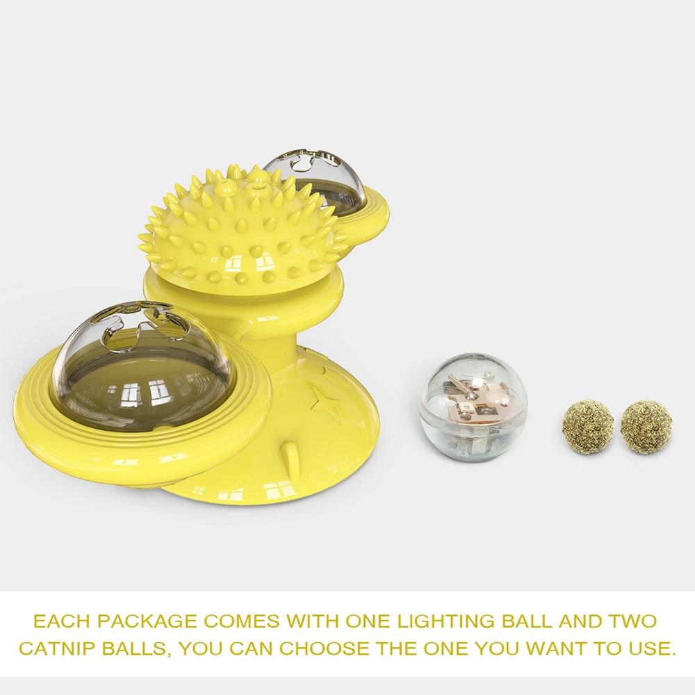 Molinillo Giratorio con Bolas LED para Gatos