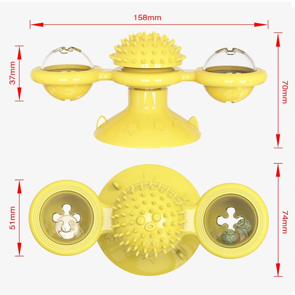 Molinillo Giratorio con Bolas LED para Gatos
